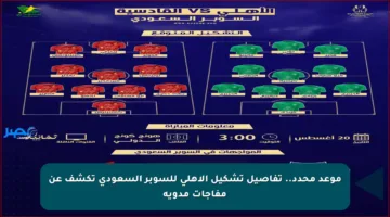 موعد محدد.. تفاصيل تشكيل الأهلي للسوبر السعودي تكشف عن مفاجآت مدوية